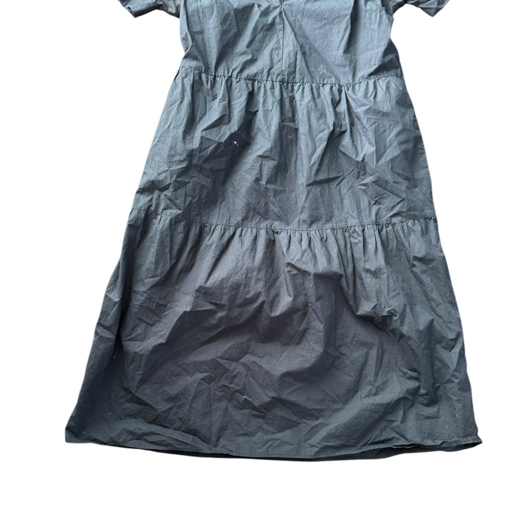 🌼5 for 25🌼 Who What Wear Women's Black Midi Dress Puff Short Sleeve Size XL - Picture 3 of 10